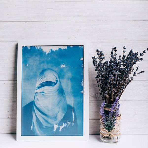 Portrait A4 - Cyanotype - Tirage Papier - Fine Art