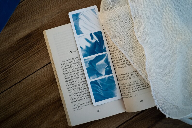 Cyanotype bookmarks blue bookmarks bookmarks silk photo image 2