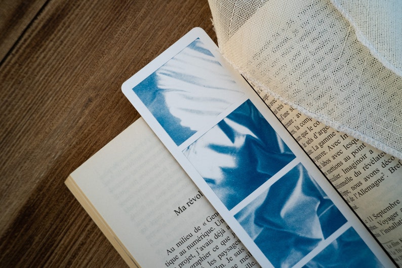 Cyanotype bookmarks blue bookmarks bookmarks silk photo image 1