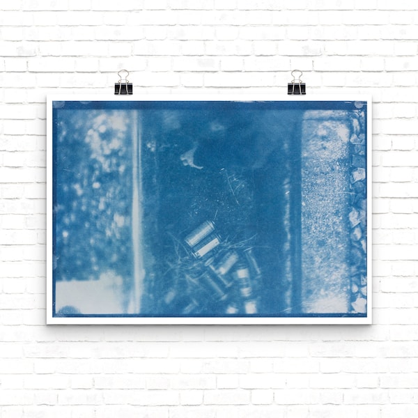 Bombing A4 - Cyanotype - Tirage Papier - Fine Art - Photographie