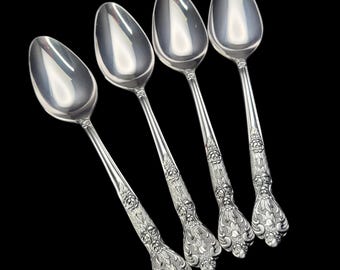 4 Vintage Soup Spoons VERSAILLES by MSI Stainless Japan 7 3/8&quot;