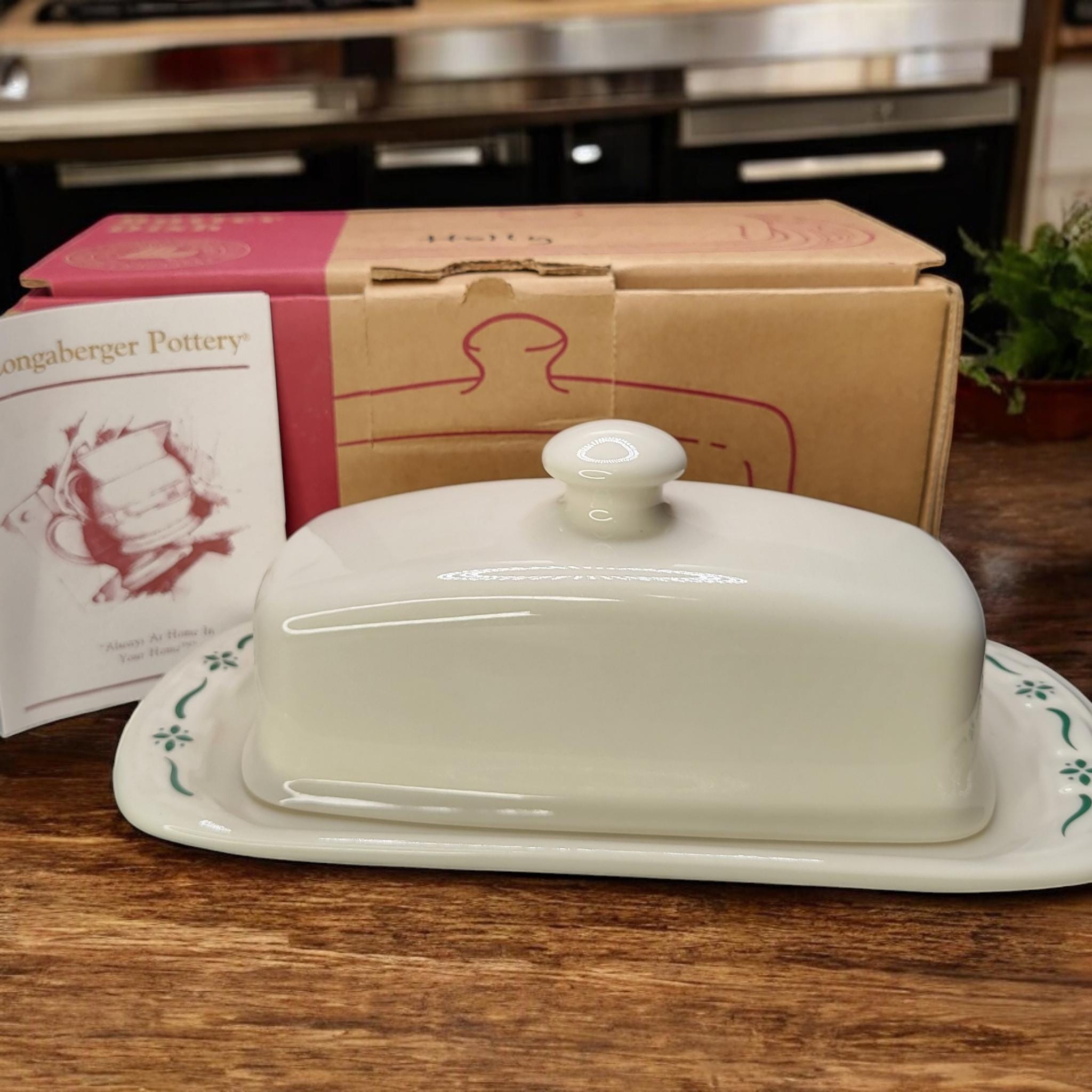 Longaberger butter dish deals