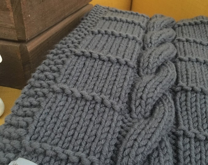 Hand Knitted Baby Soft Chunky Pram Blanket