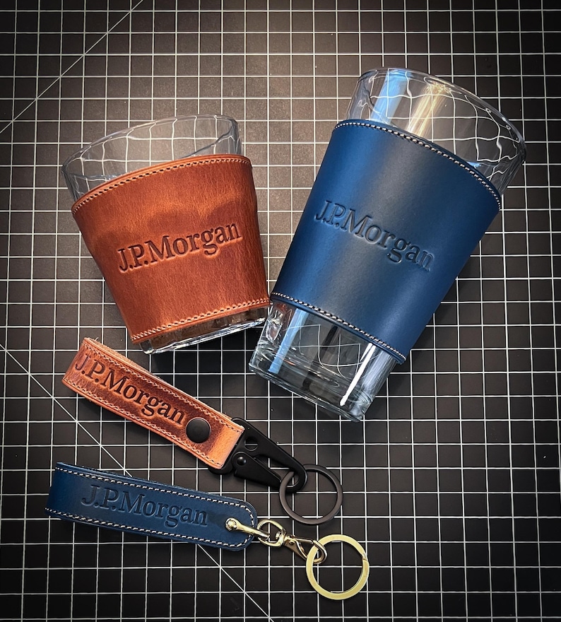Handmade in the USA: Horween Leather Custom Wristlet Keychain. Choose leather color, thread and text. Hardware in brass, nickel, black image 13