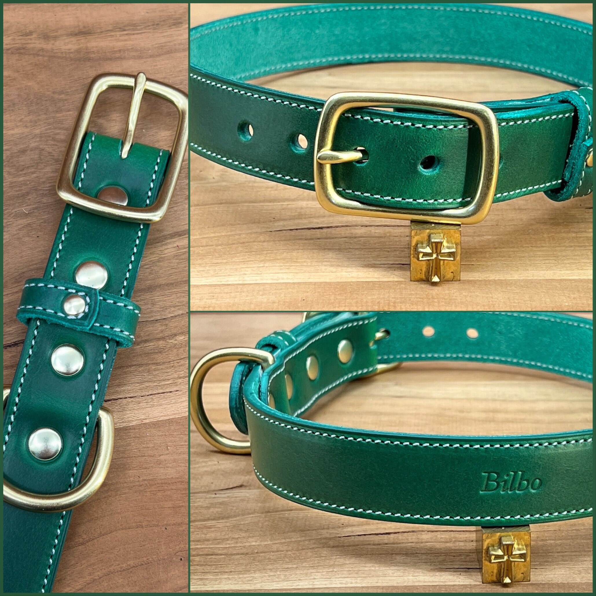 CustomLeatherAndPen Horween Leather Belt Loop Keychain | Handmade to Order in Houston, TX Matte Black
