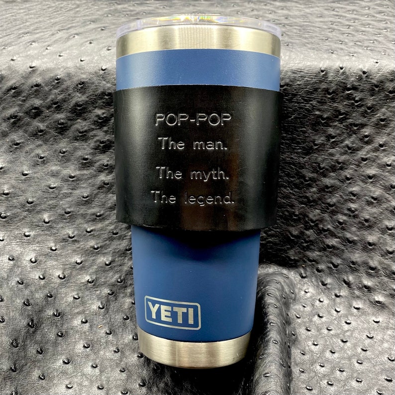 Leather Personalized Yeti Cup Monogrammed Sleeve for Yeti Etsy