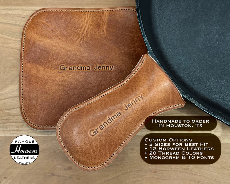 Custom Leather Cast-Iron Pan Holder – Mapleton Road