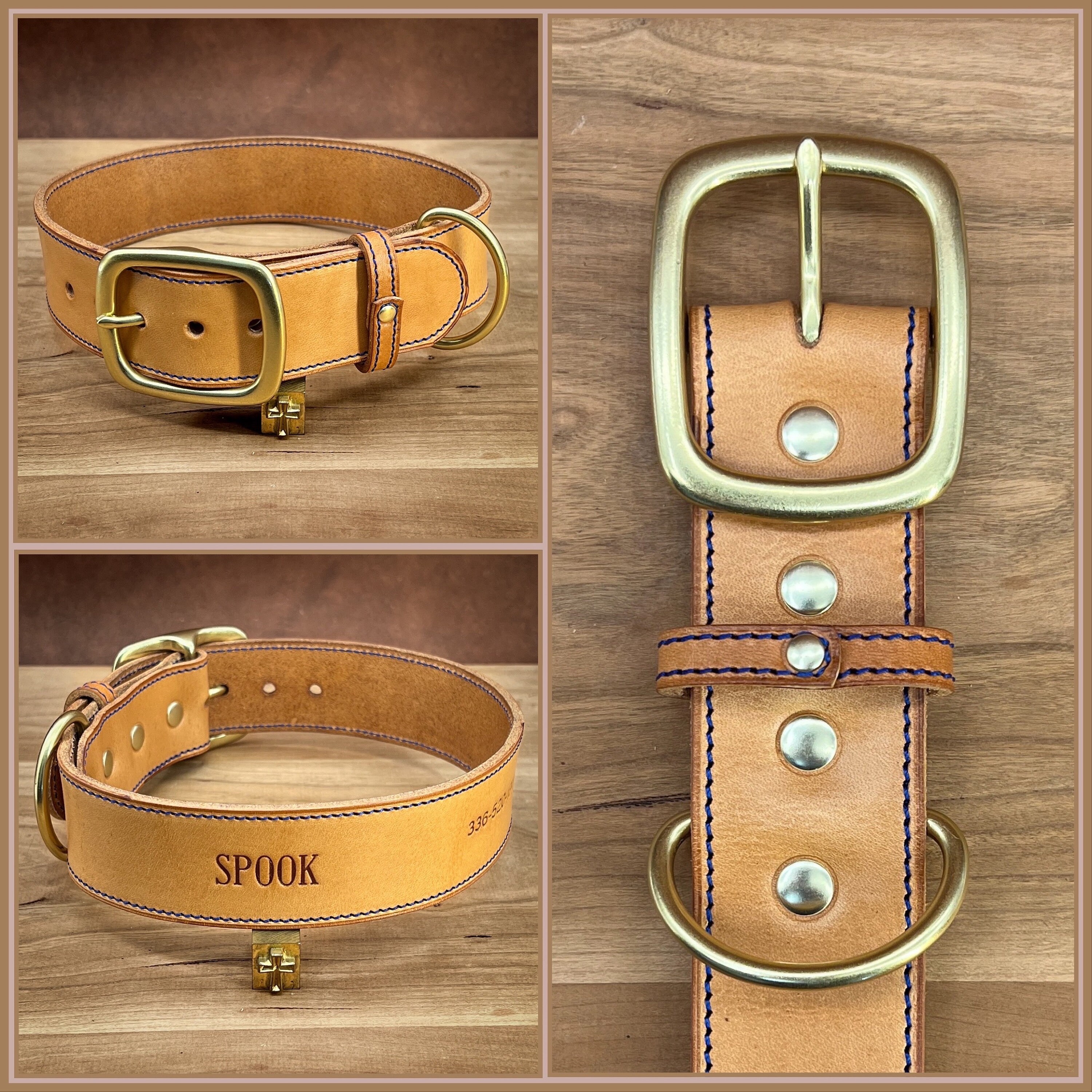 Handmade Small Leather Dog Collar - Unique, Luxury Dog Collar