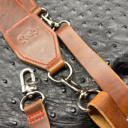 Personalized Leather Camera Strap | Hand made, custom sized in premium Horween leather | Personalized Luxury Nikon DSLR Camera shops Strap