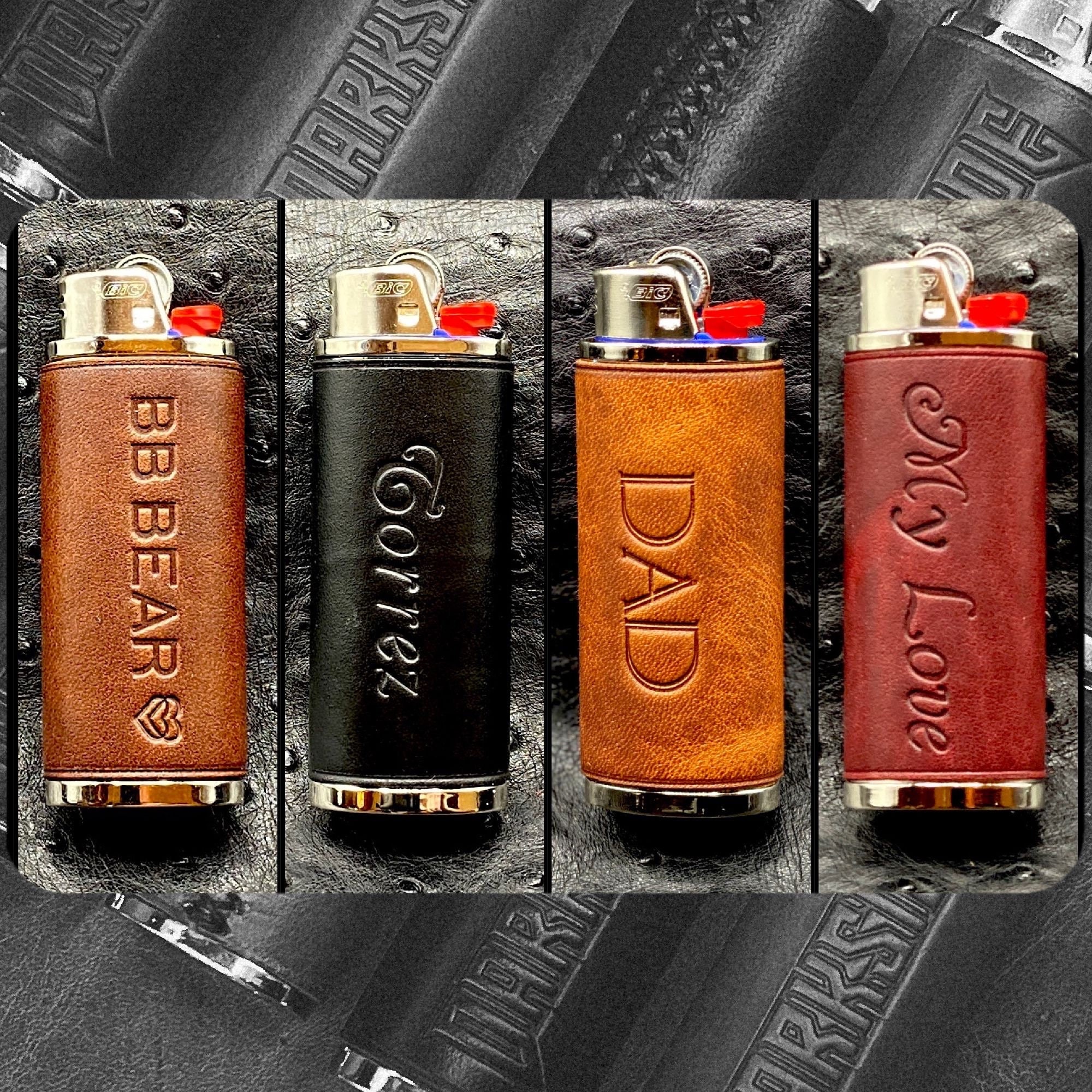 Buy Tooled Leather Lighter Cover Made for BIC Lighters Lighter Online in  India 