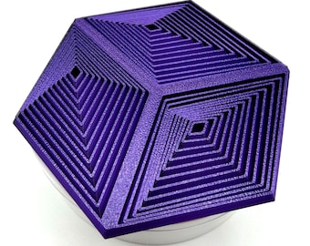 Cube agité illusion d'optique, jouet de bureau imprimé en 3D, art géométrique interactif, cadeau sensoriel pour enfants, adolescents et adultes