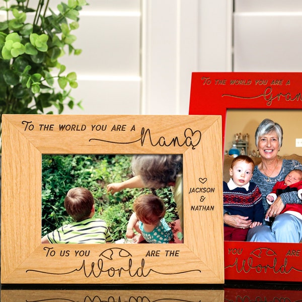 Grandma Appreciation Picture Frame Personalized, Gift for Nana or Wife, New Mother, Personalized Wood Frames