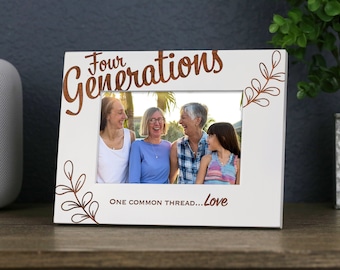 Generations Family Picture Frame Gift for Grandma, Keepsake Photo Frame for Mom Grandmother Granddaughter & Great Grandmother