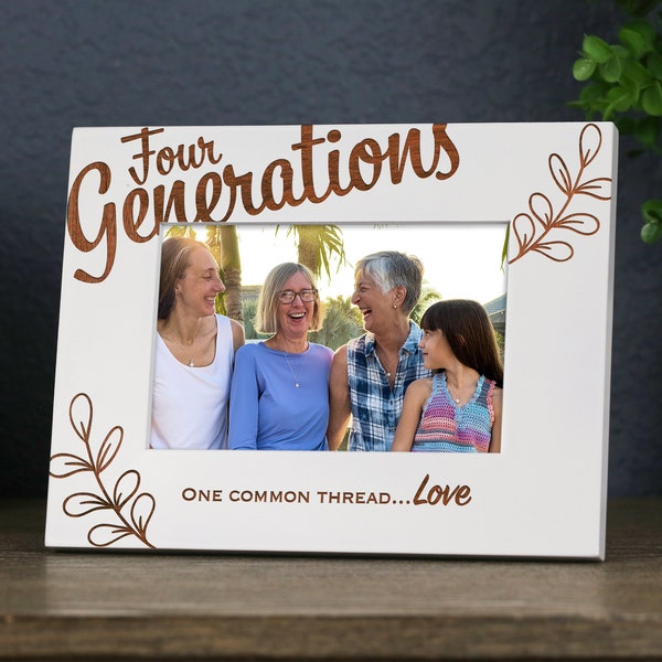 Generations Family Picture Frame Gift for Grandma, Keepsake Photo Frame for Mom Grandmother Granddaughter & Great Grandmother