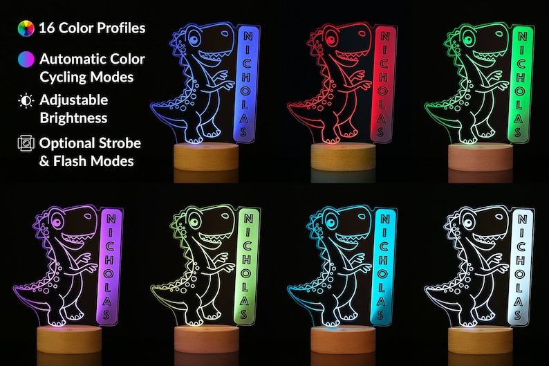 Construction Crane Truck Decor Lamp Personalized LED Night Etsy