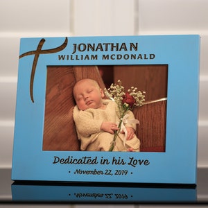 Baptism Picture Frame Personalized, Dedication Frame, Christening Frame Personalized, Baby Frame