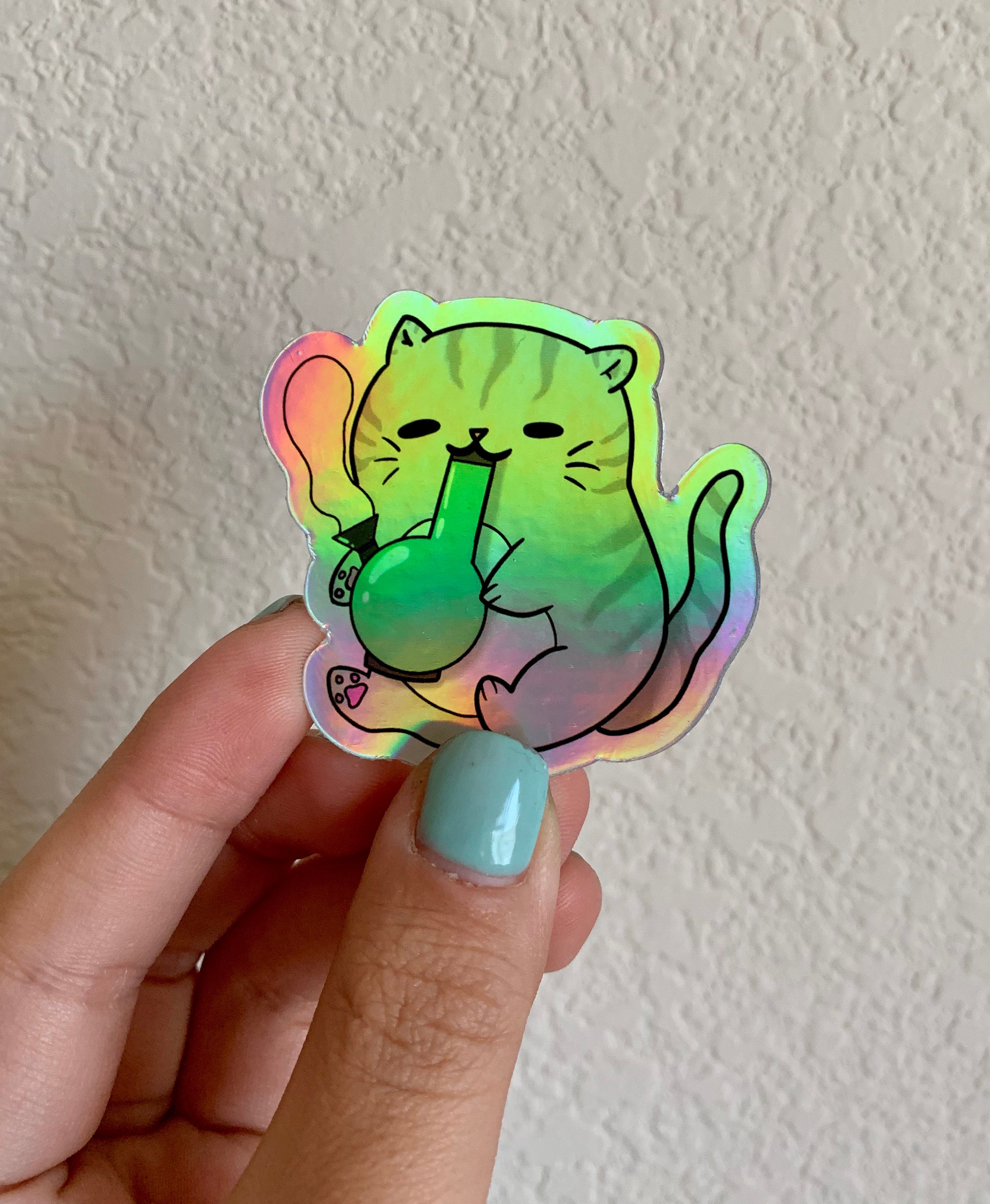 New Bong Cat Sticker Matte Vinyl Sticker - Etsy Australia