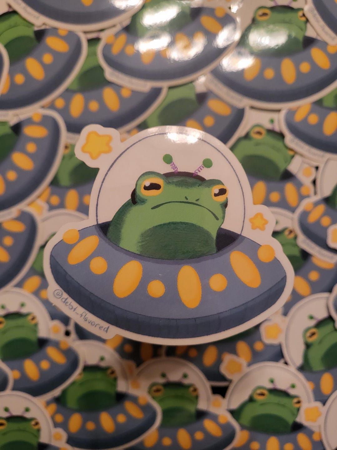 Space Frog - Glossy Clear Background Vinyl Sticker - Etsy