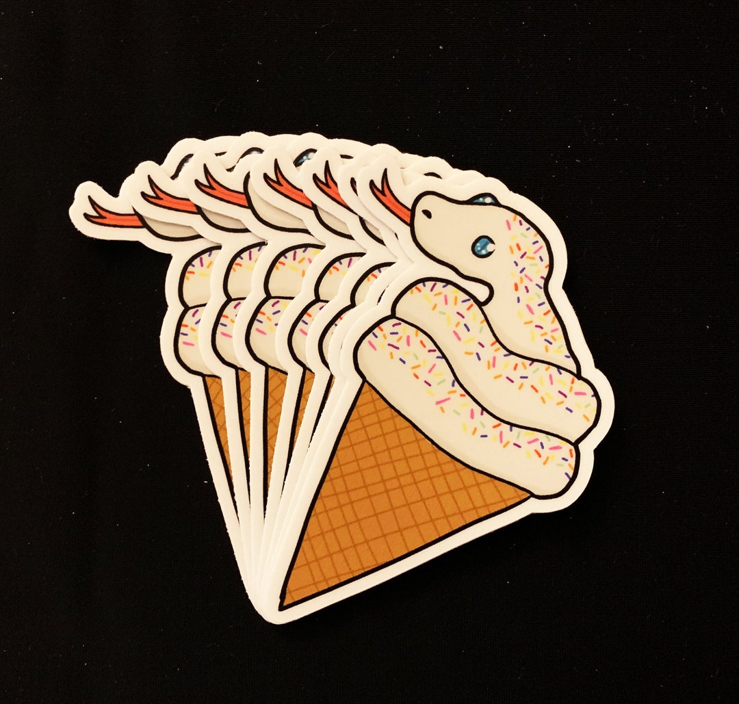 Ice Cream Sprinkle Ball Python Sticker - Matte Vinyl Die-cut Sticker - Etsy
