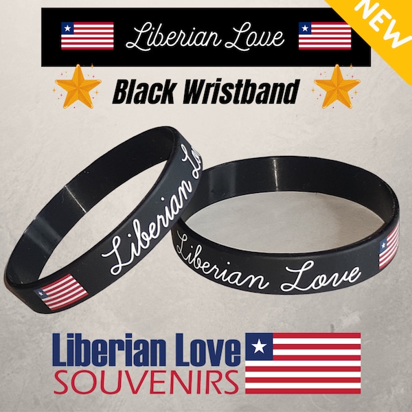 Liberian Love Wristband - Black