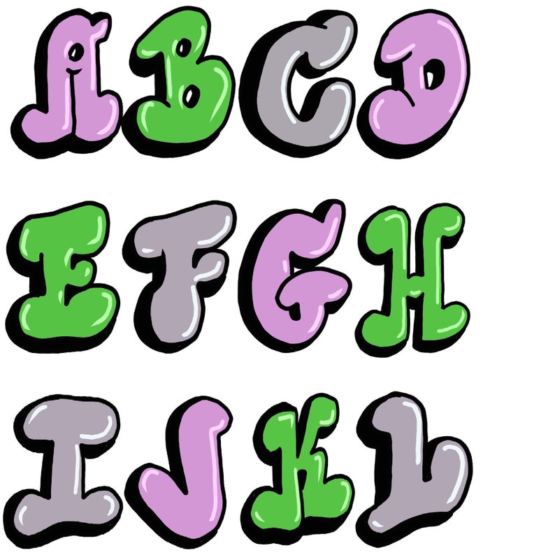 disco bubble letters font