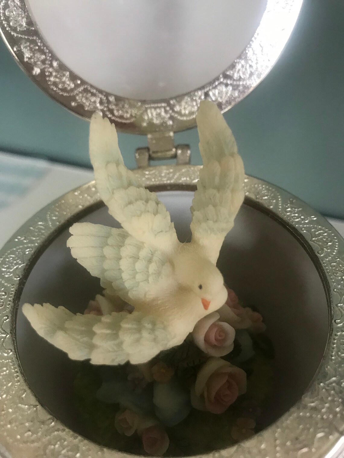 Musical Egg with White Doves Etsy