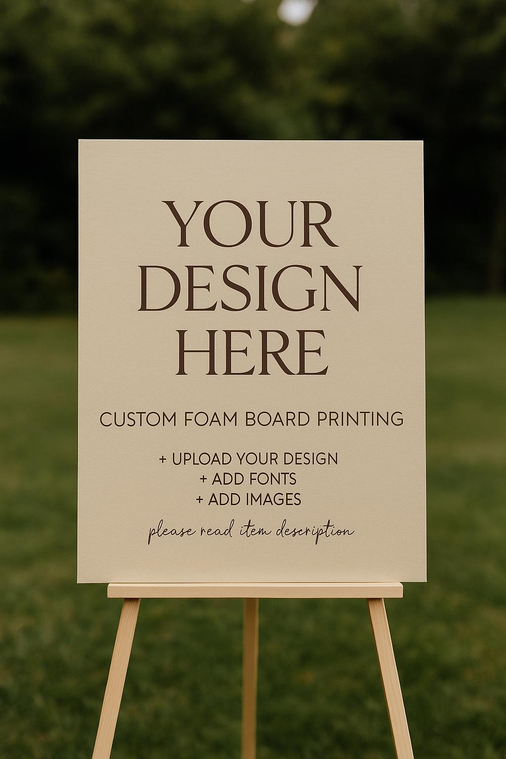 Custom Sign Printing– Personalized Foamcore Printing Service - Etsy