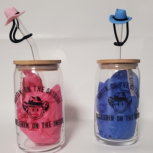 Glass Tumbler/16 oz/Cowboy
