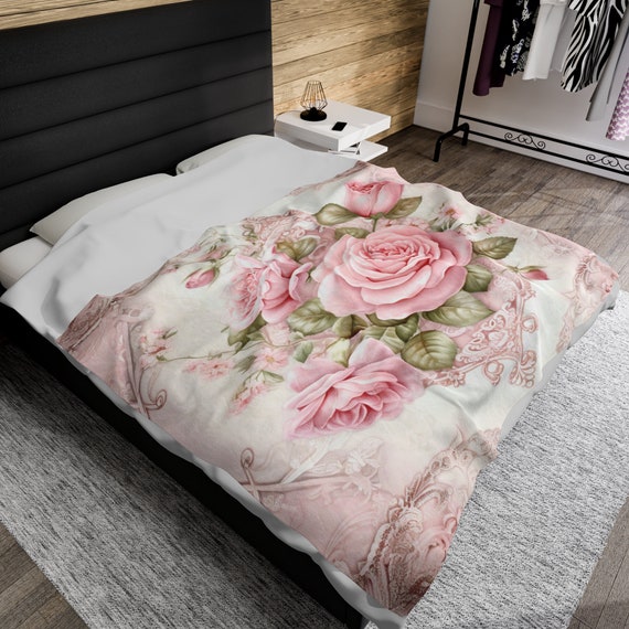 Rose pink throw sale