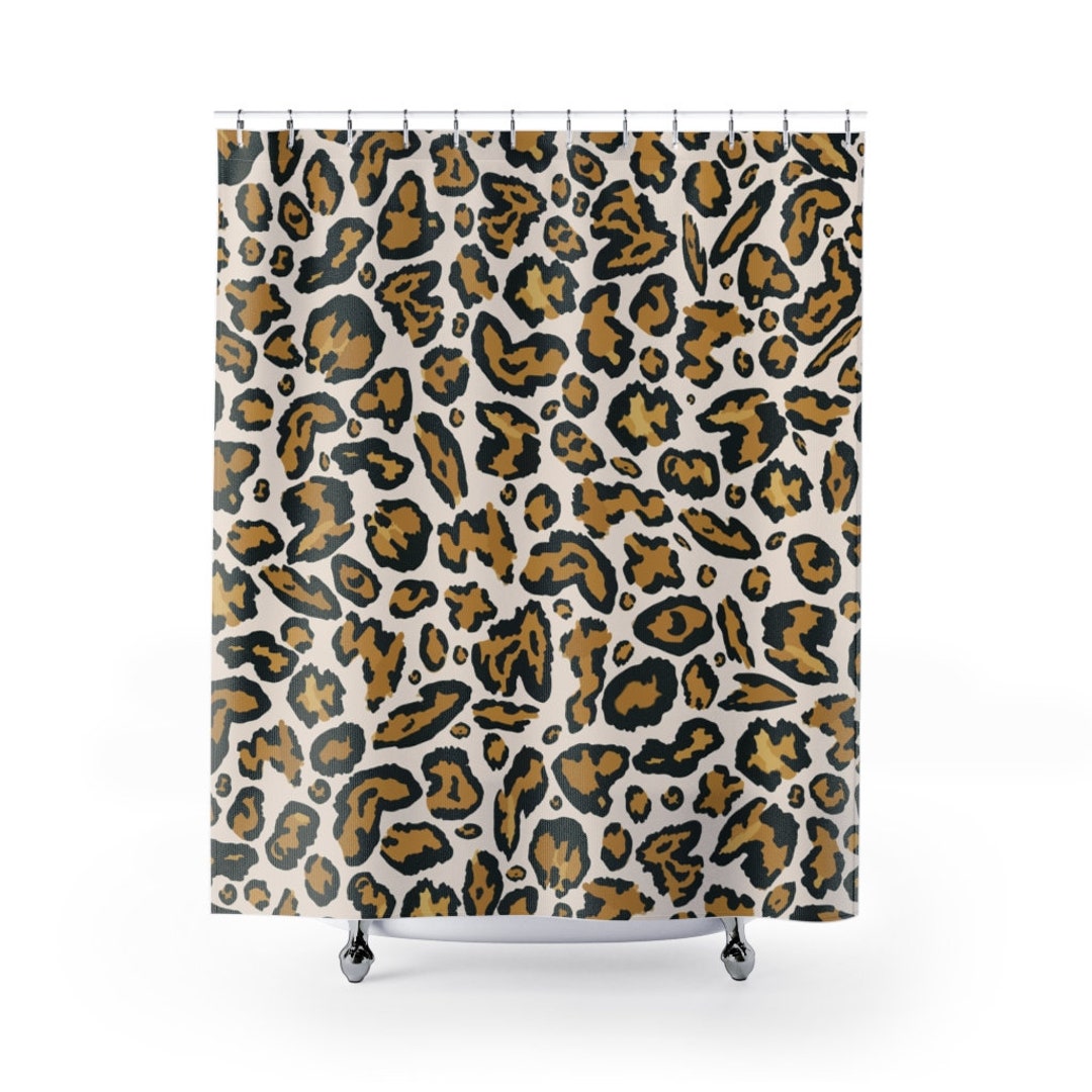 Animal Print Shower Curtain Cheetah Print Shower Curtain Etsy