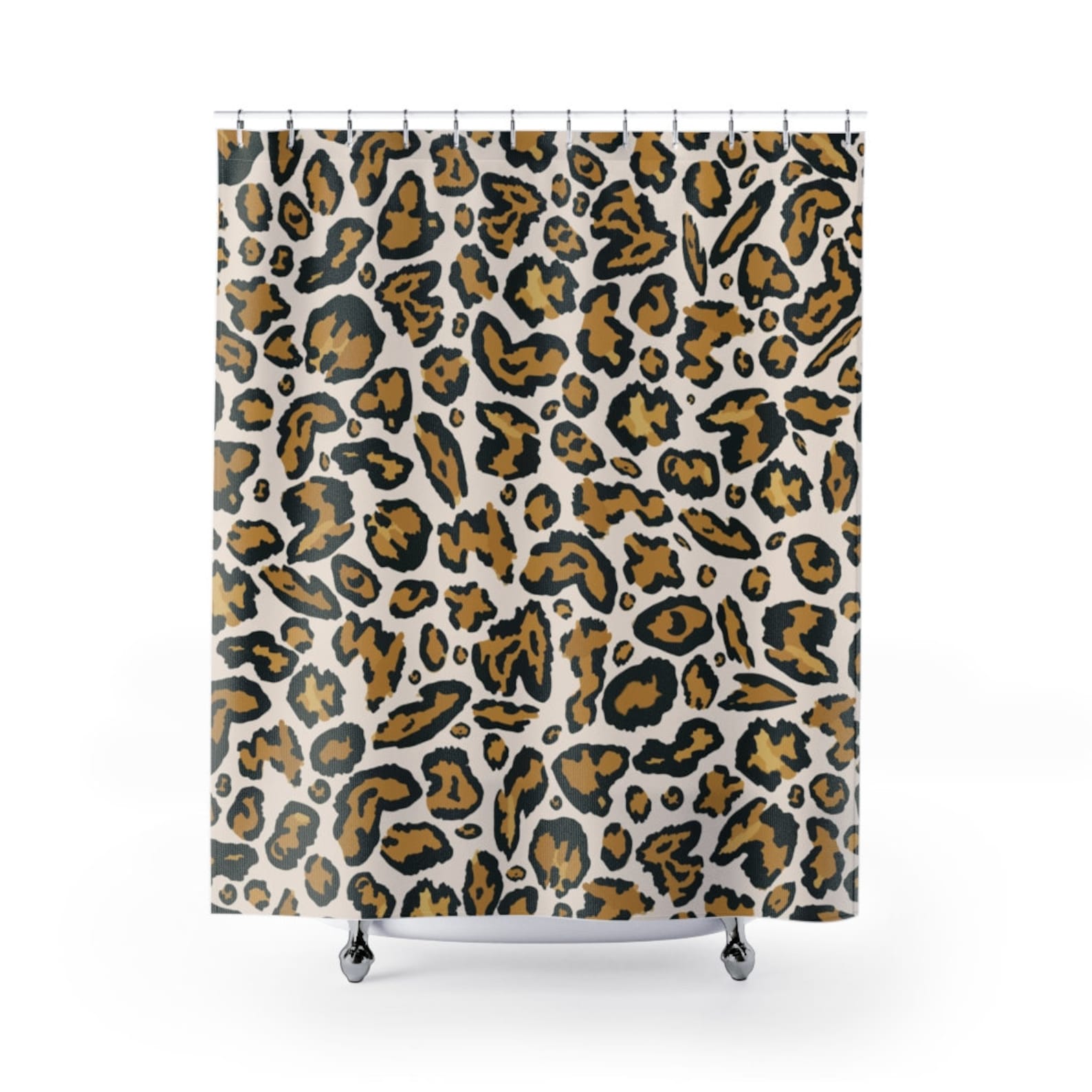 Animal Print Shower Curtain Cheetah Print Shower Curtain Etsy