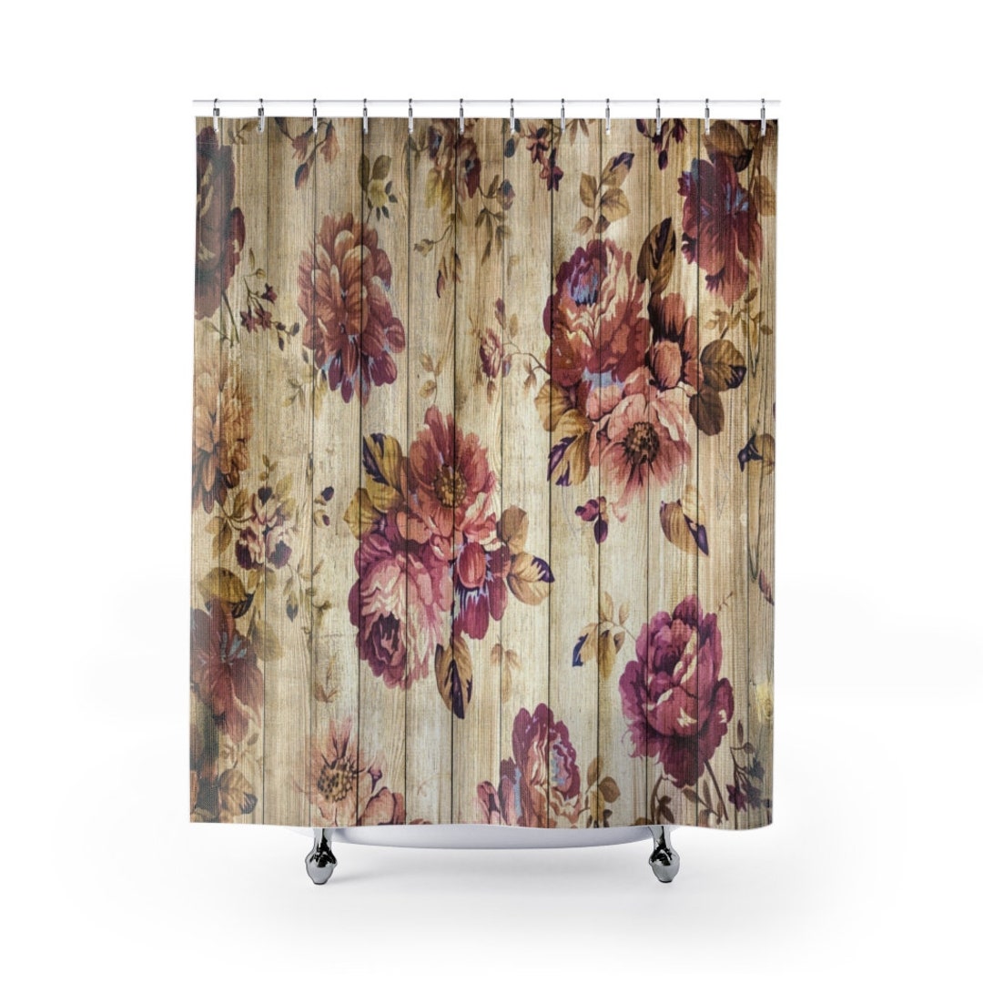 Country Roses Shower Curtain. Romantic Roses Shower Curtain. Country