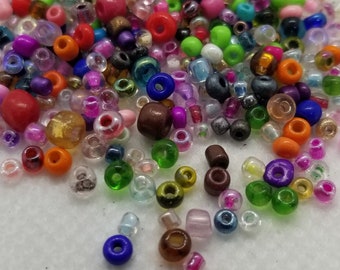 30 grams Mixed Seed Beads, Various sizes and colours, Glass and Acrylic, 2~5mm, Hole 0.5~2mm, DIY crafts, Jewelry, Bracelets, Necklaces