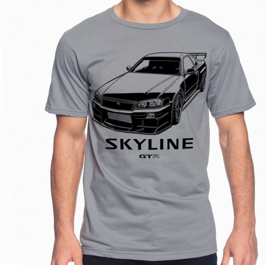 JDM Skyline GTR R34 Soft Cotton Racing T Shirt | Etsy