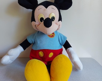 Peluche parlante vintage di Topolino grande Playskool Disney 1988 non funzionante