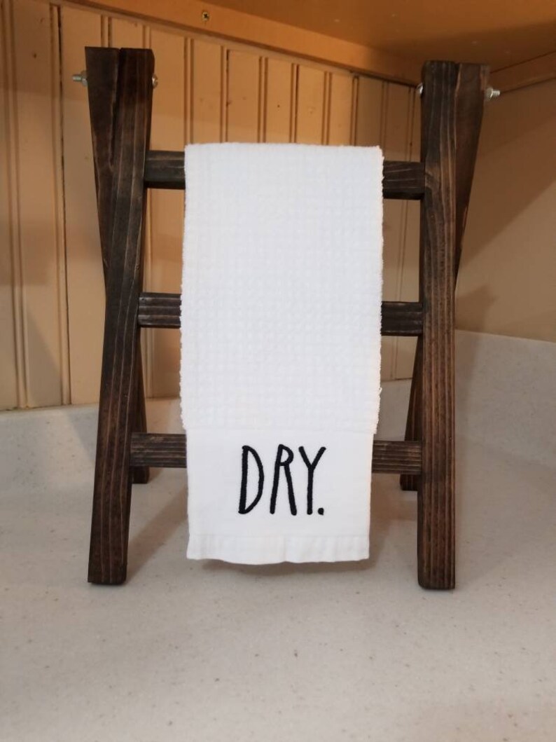Tea towel ladder freestanding towel rack farmhouse bathroom Etsy