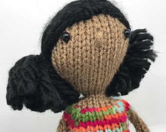 Red Headed Knit Doll with Brown Cardigan and Teal Dress | Etsy Red Headed Knit Doll with Brown Cardigan and Teal Dress | Etsy