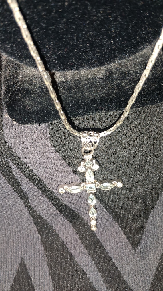 925 Silver Cross and Necklace