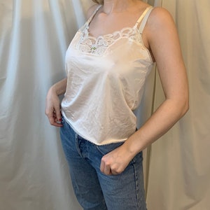 Chloe Silk Lace Cami Top White Small – Black Shag Vintage, 51% OFF
