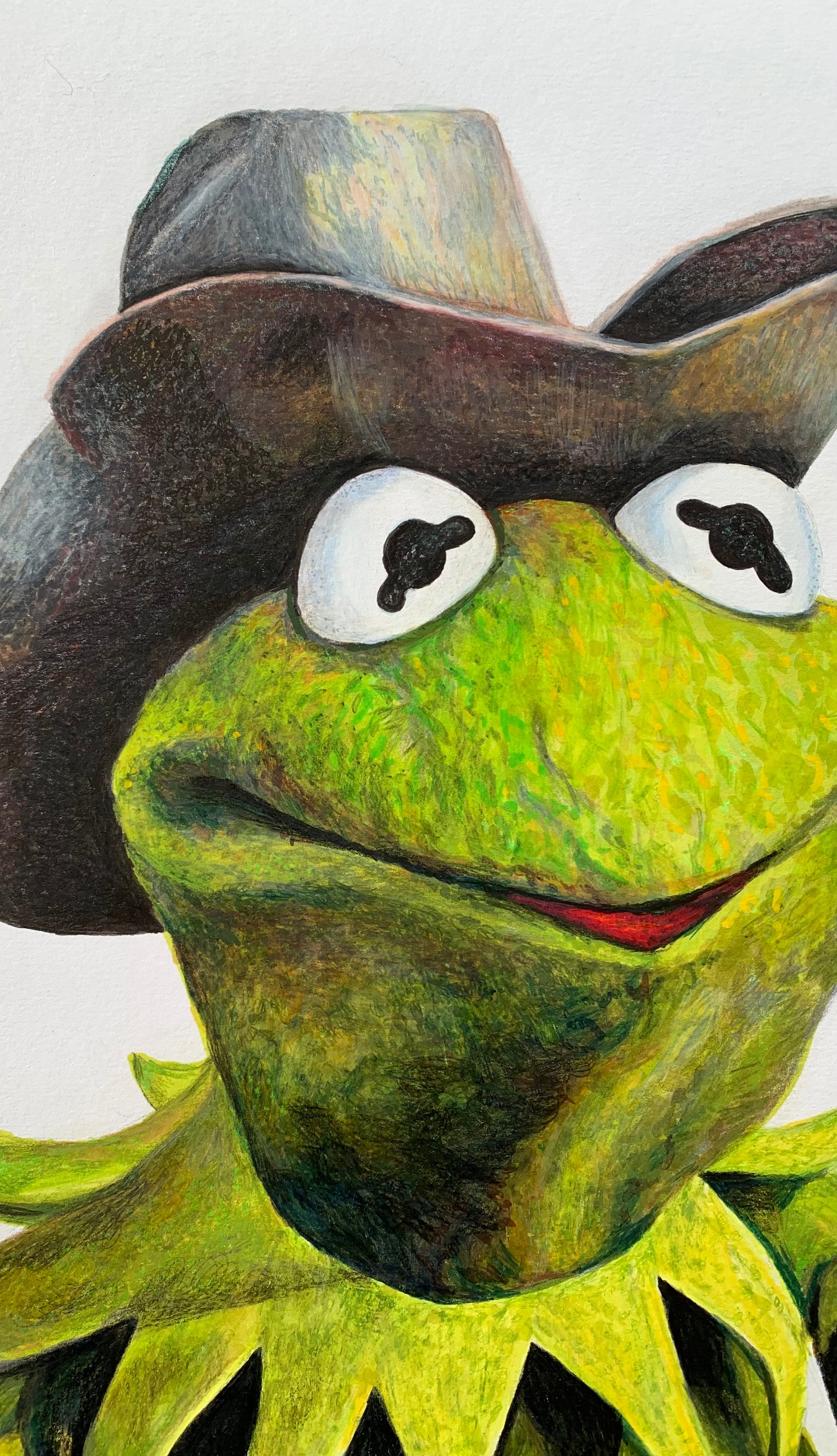 Kermit the Frog - the Muppets - Hand Drawn Art Artwork Drawing