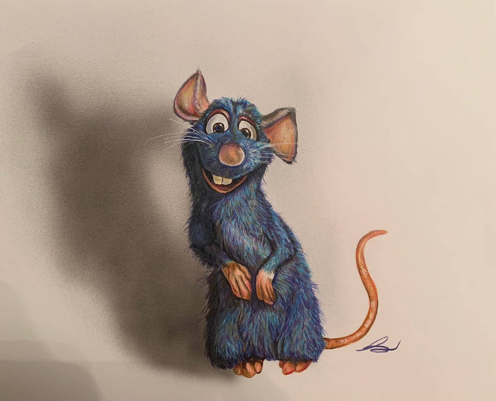 Original Art Remy Disney Ratatouille Polychromos Posca | Etsy