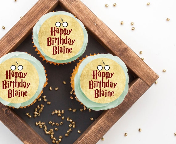 Harry Potter Cupcake Prints Harry Potter Birthday Party Etsy