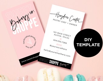 Bakery Business Card Etsy