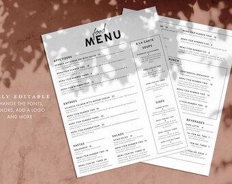Salon Services Menu Template Salon Services Salon