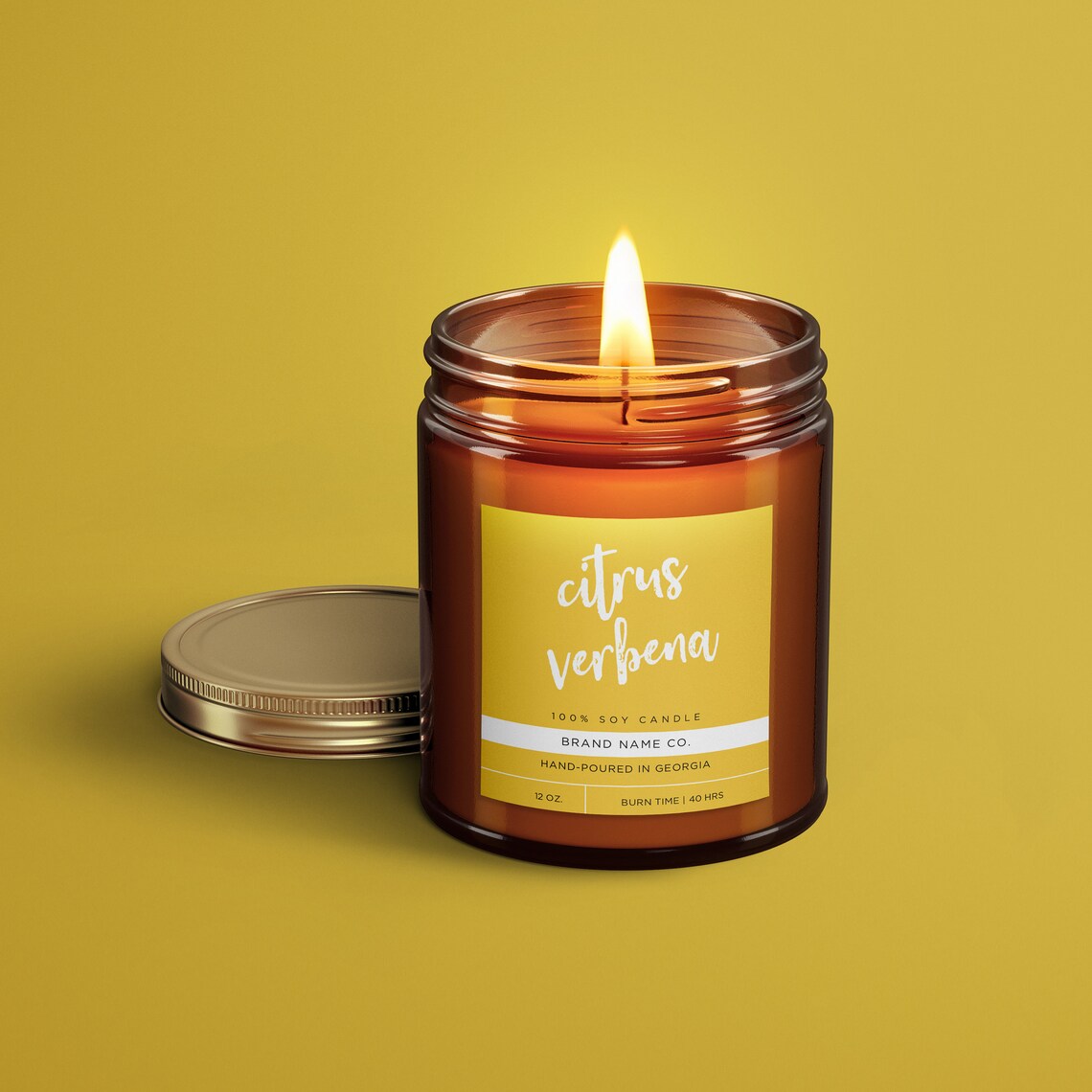 Editable Candle Label Candle Template DIY Etsy