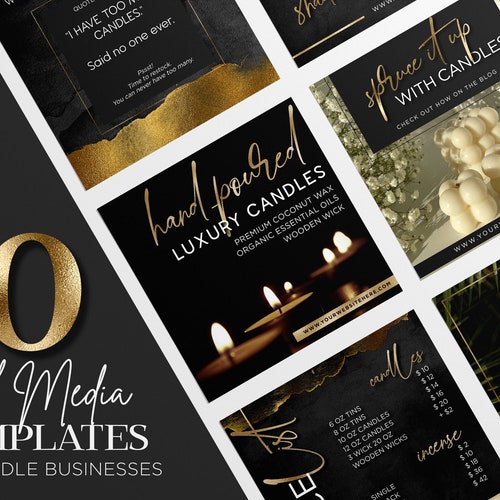 50 Social Media Captions for Candle Businesses Candle Etsy Australia