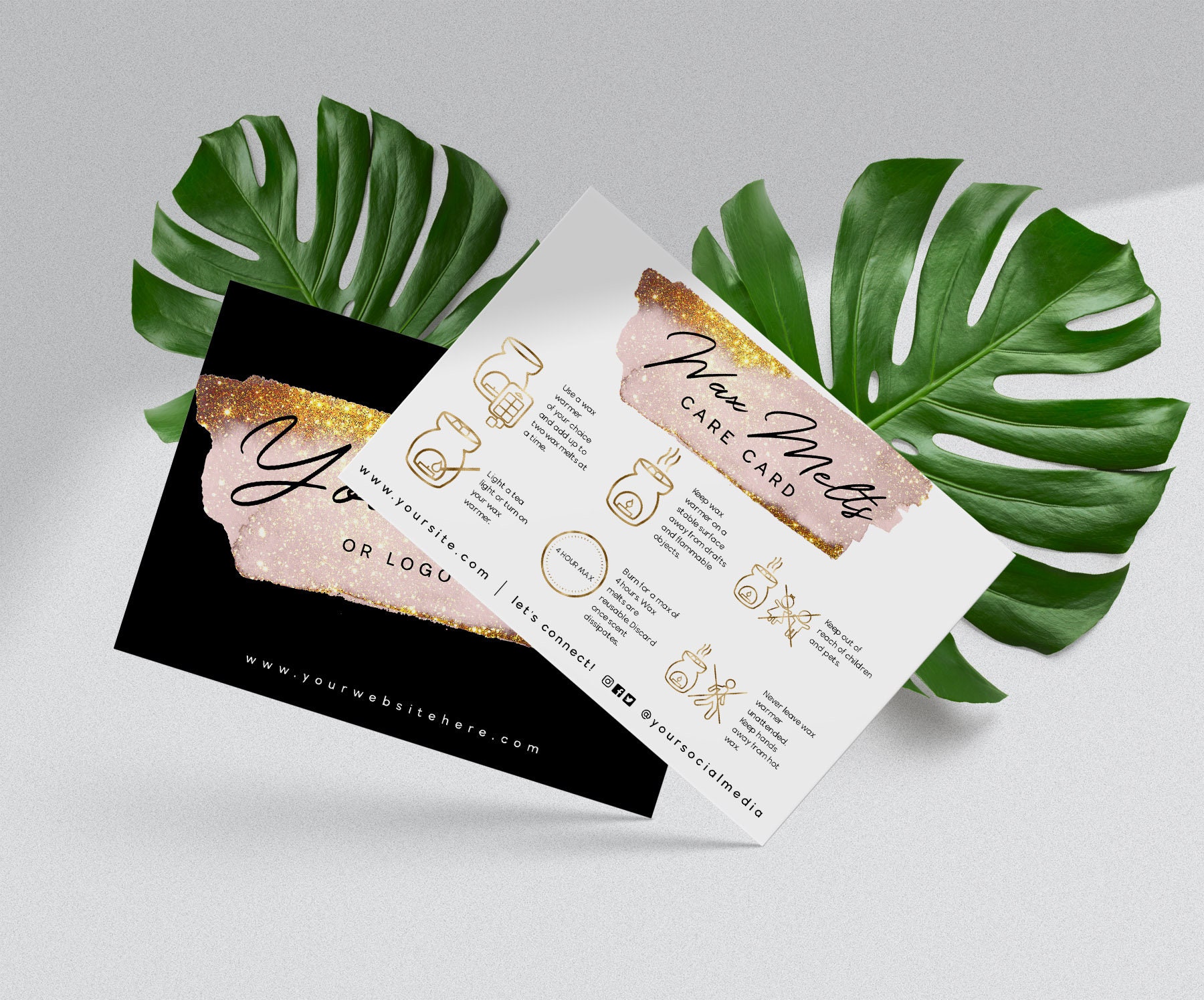 Wax Melt Care Cards DIY Wax Melt Directions Wax Tart Etsy Australia