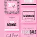 Social Media Posts, 30 Editable Instagram Flyers, Pink IG post templates, Canva Flyer, Instagram Post, Hair Lash Flyer, boss babe quotes 