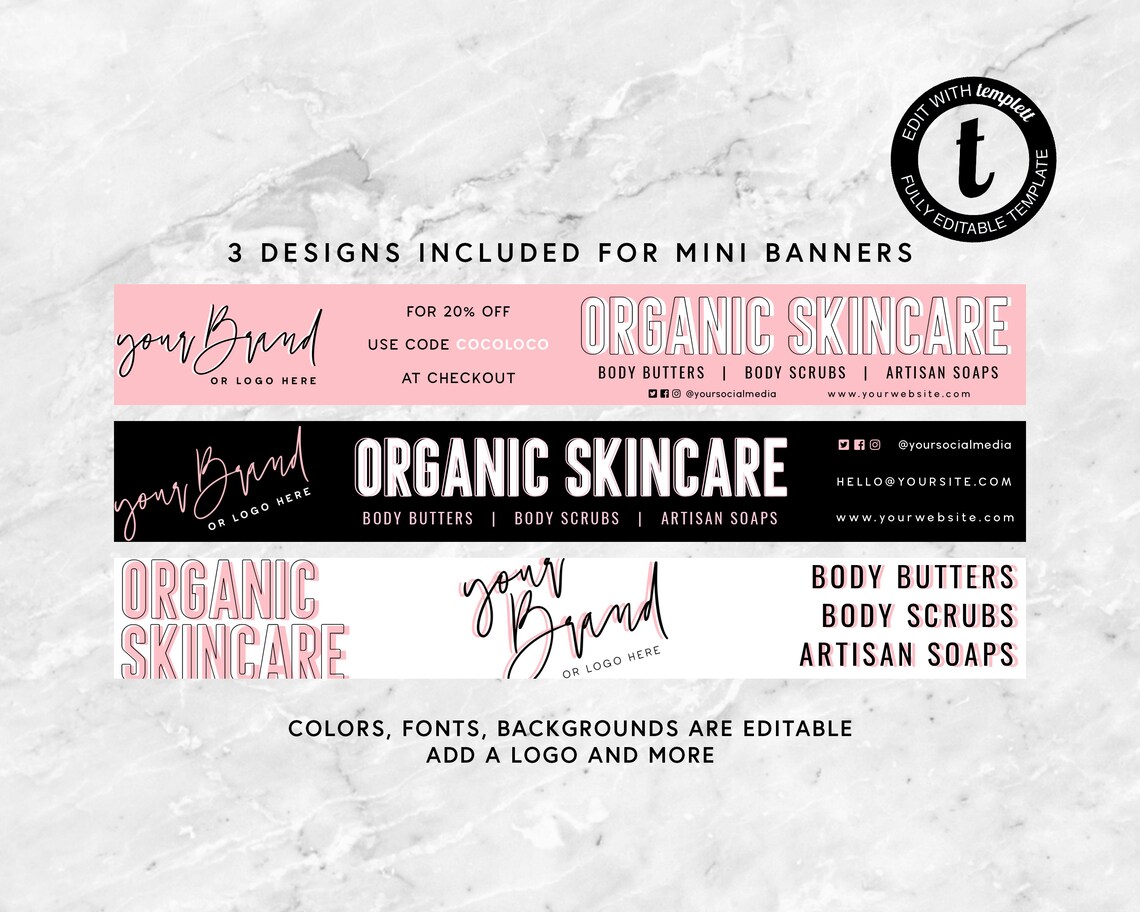 Editable DIY ETSY Shop Graphics Etsy Store Graphic Kit Etsy