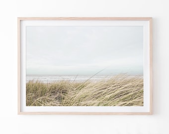 Beach Grass Photography Print, Coastal Landscape Wall Art (Digital Download)
